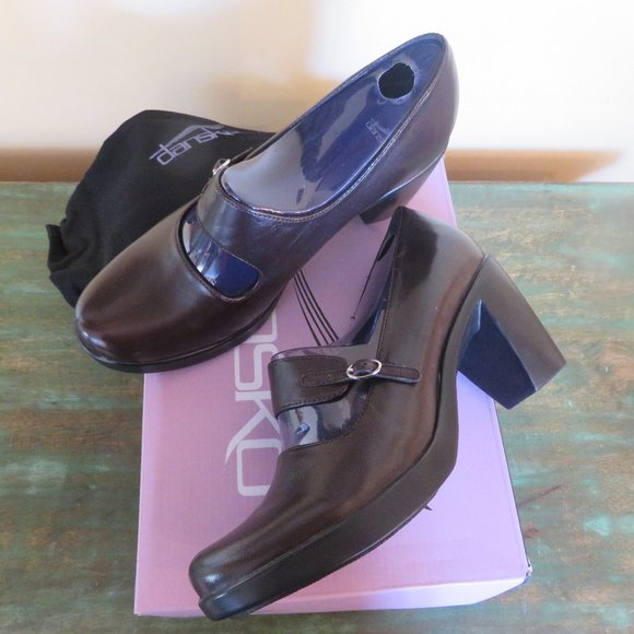 Dansko Left Bank Collection Women’s Tara Leather Napa Brown Platform Shoe 39 - Picture 4 of 9